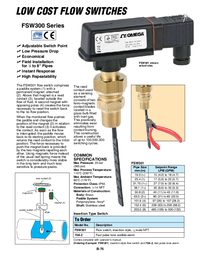 Thumbnail of document Data Sheet - FSW304 Economical Brass Flow Switches